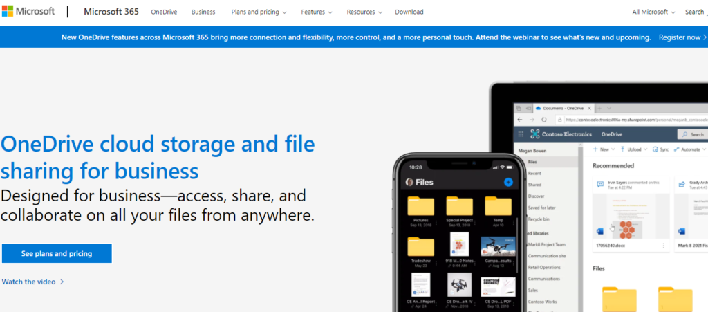 OneDrive for business Cloud storage solution