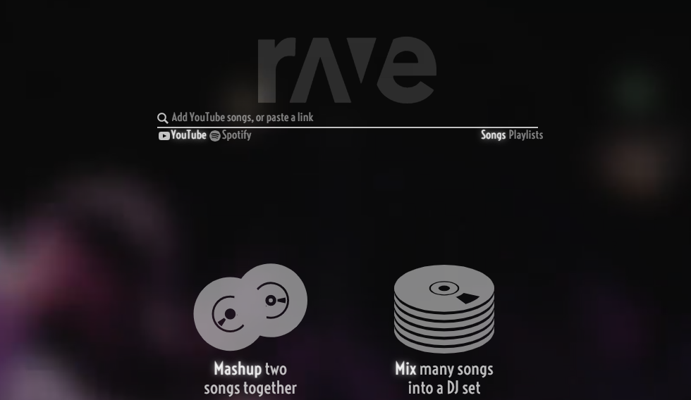 mash your songs on rave