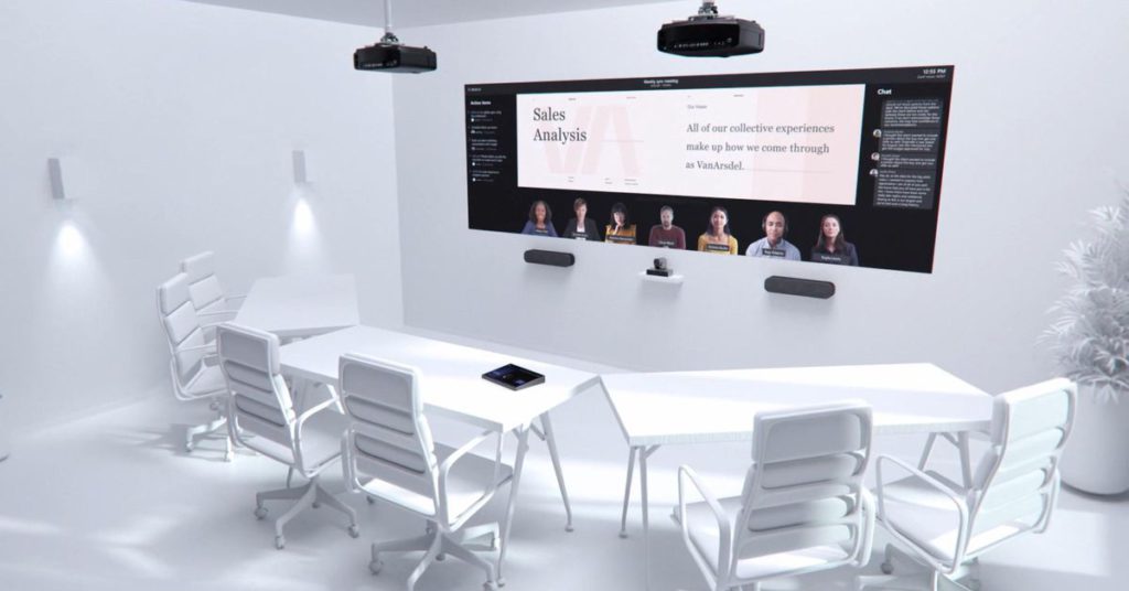 huge screens will appear in the future of the office