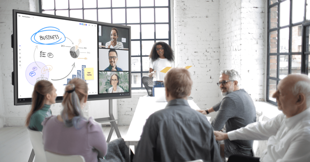 have a hybrid meeting with your remote team workers