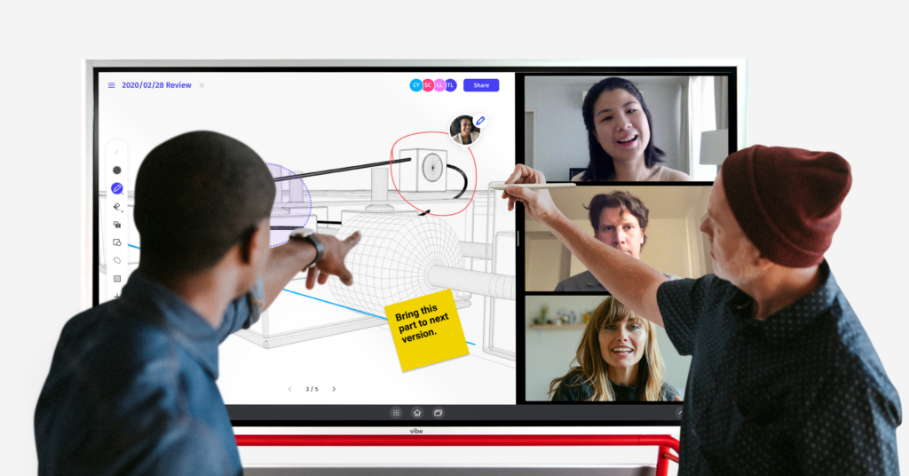 Vibe smartboard for team-building
