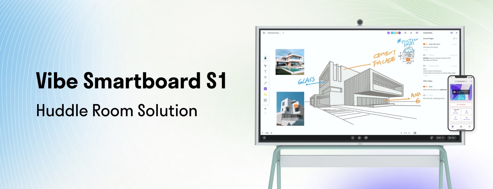 Introducing the Vibe Smart Whiteboard S1, An All-in-One Huddle Room Solution
