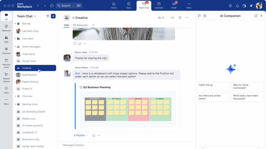 Screenshot of Zoom.