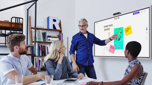 Group work on a Vibe Smart Whiteboard