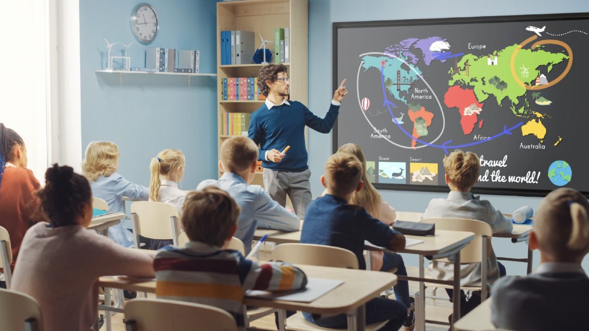Class taught on a Vibe Smart Whiteboard