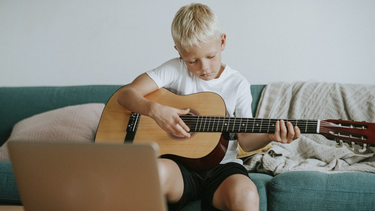 With a Vibe Smart Whiteboard, young musicians can cast online tutorials from their laptop to the Vibe board.