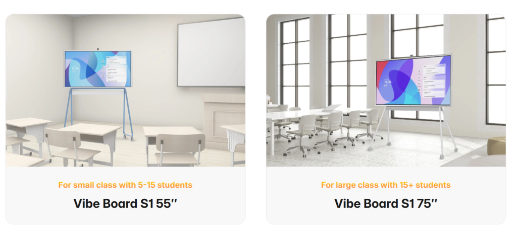 Image of Vibe Board with different sizes.