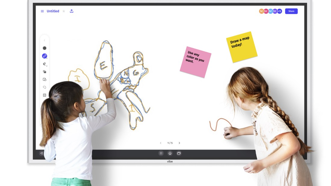 Student engagement improved with a Vibe Smart Whiteboard