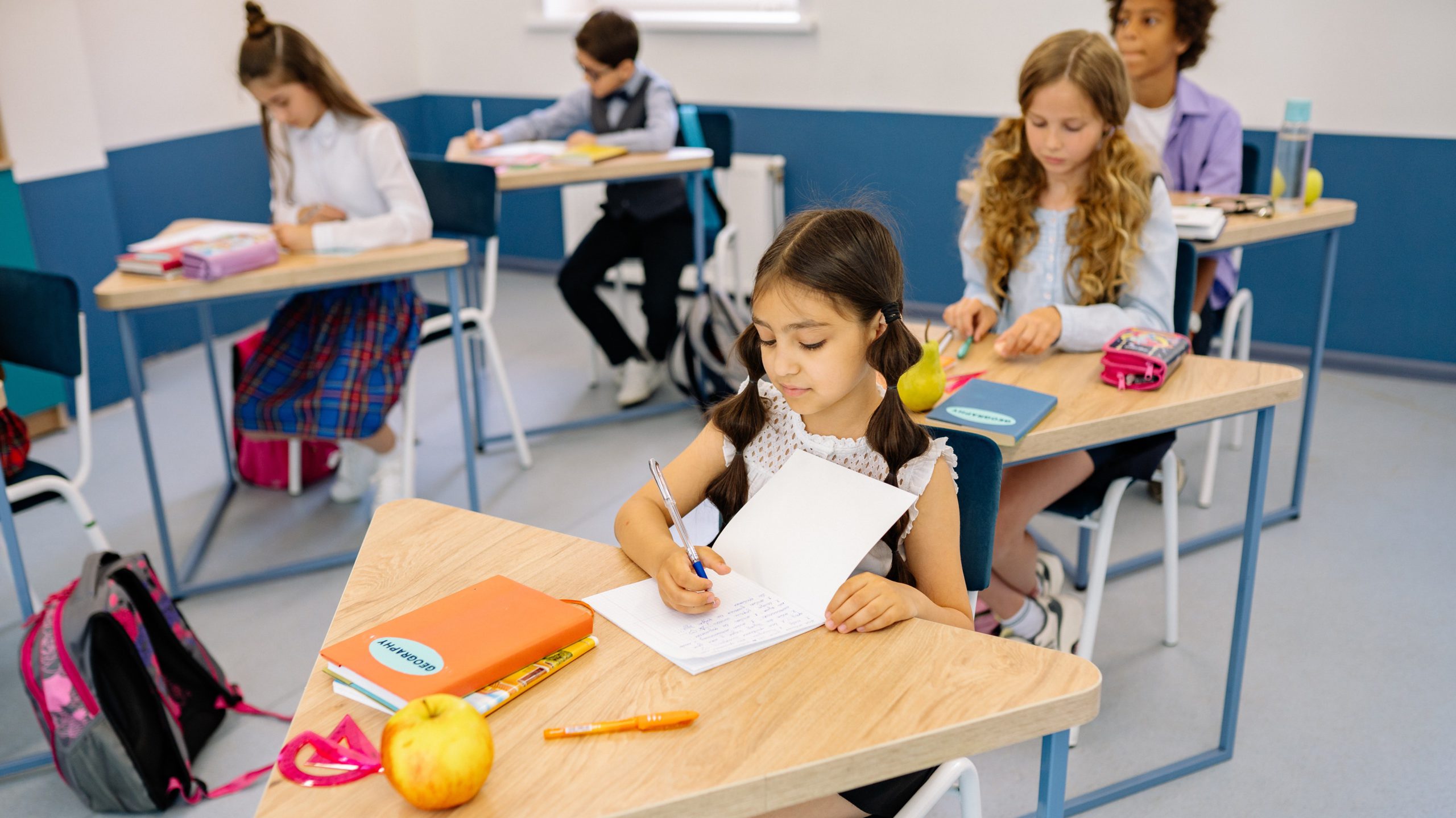 Students sitting in class